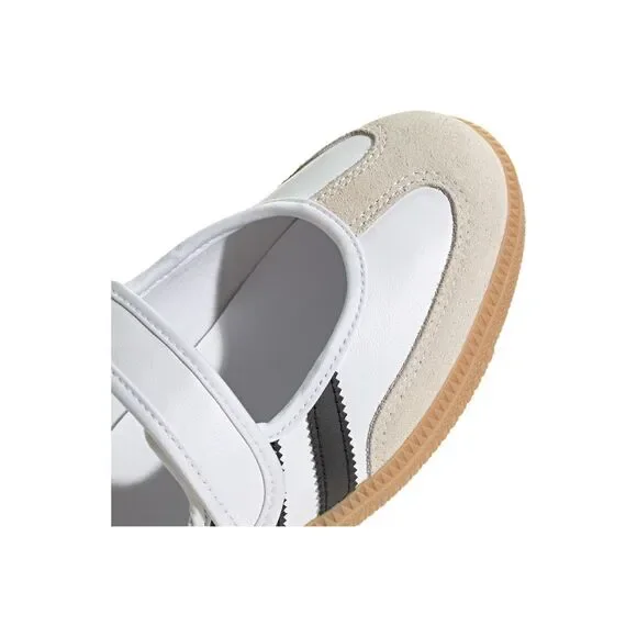 Adidas Women's White Black Gum Samba Jane Leather Sneaker Shoes Size 9 NWOT - Picture 4 of 9